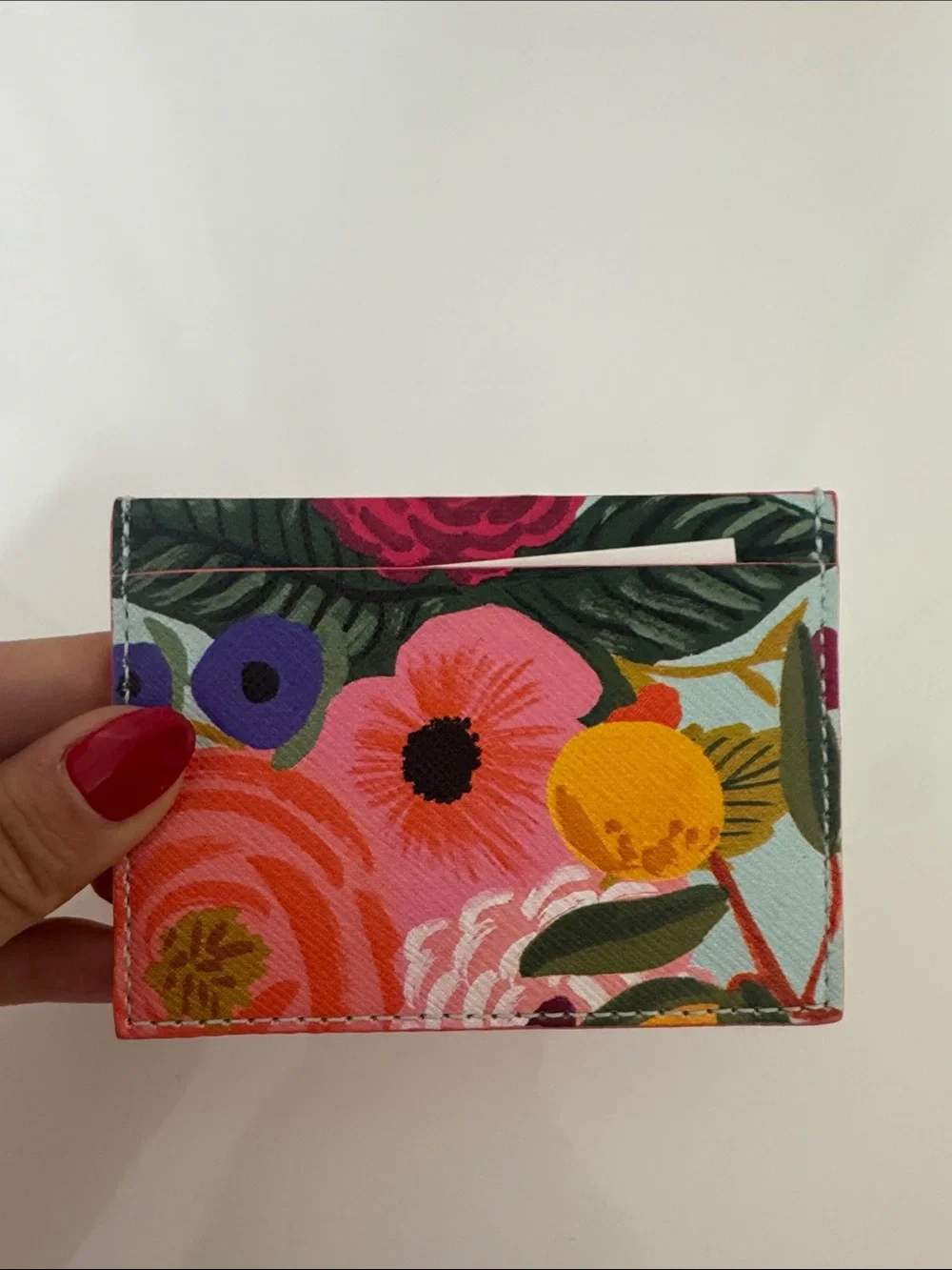 Rifle Paper Co. Floral Card Holder in Pink, Yellow, Green, Blue, Purple